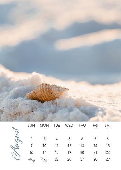 2026 Beach 5×7 Loose-Leaf Photography Desk Calendar