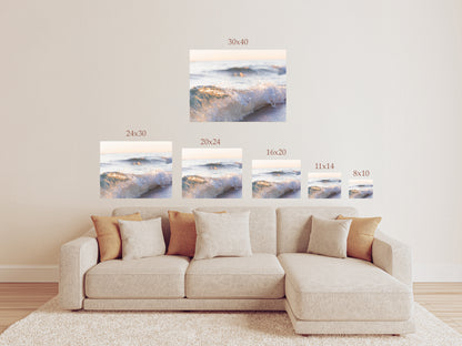 Gulf Coast Beach Photography Print or Canvas Wall Art - Destin Florida Ocean Wave