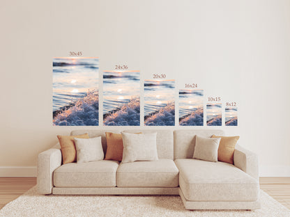 Sunlit Ocean Wave Photography Print or Canvas – Gulf Coast Beach Wall Art
