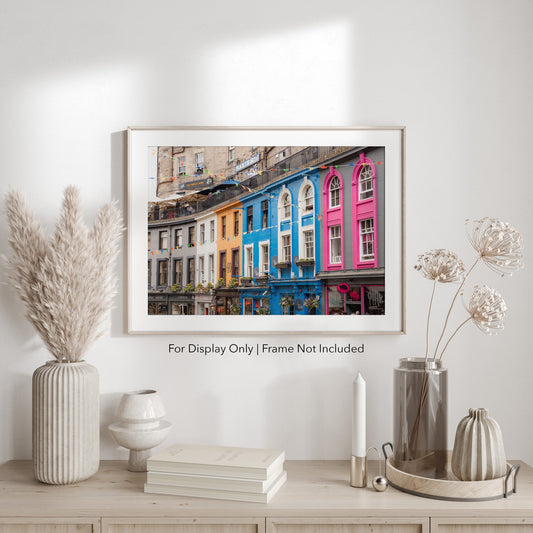 Victoria Street Edinburgh Wall Art – Colorful Scotland Architecture Photography Print or Canvas