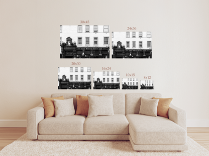 Black and White White Hart Inn Photography Print – Edinburgh Scotland Wall Art