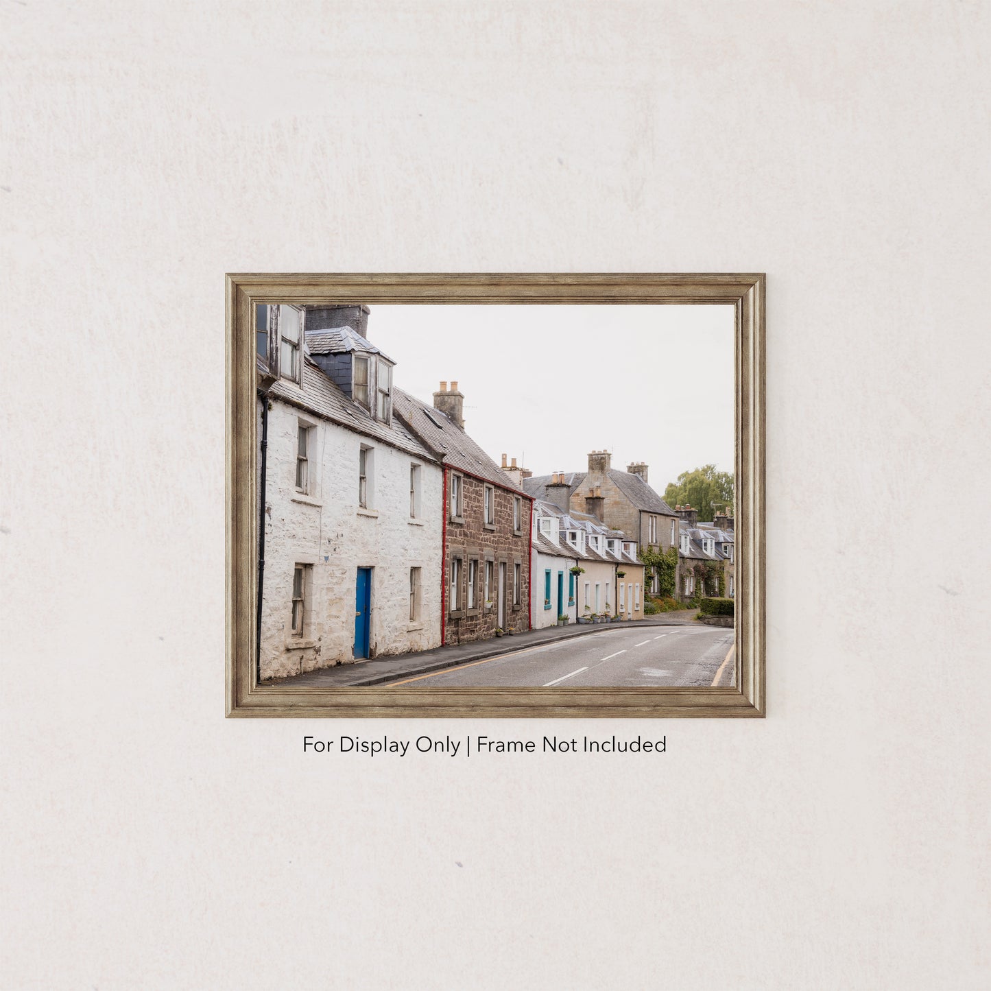 Scottish Village Street Wall Art – Rustic Countryside Architecture Photography Print or Canvas