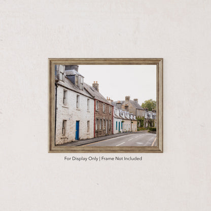 Scottish Village Street Wall Art – Rustic Countryside Architecture Photography Print or Canvas