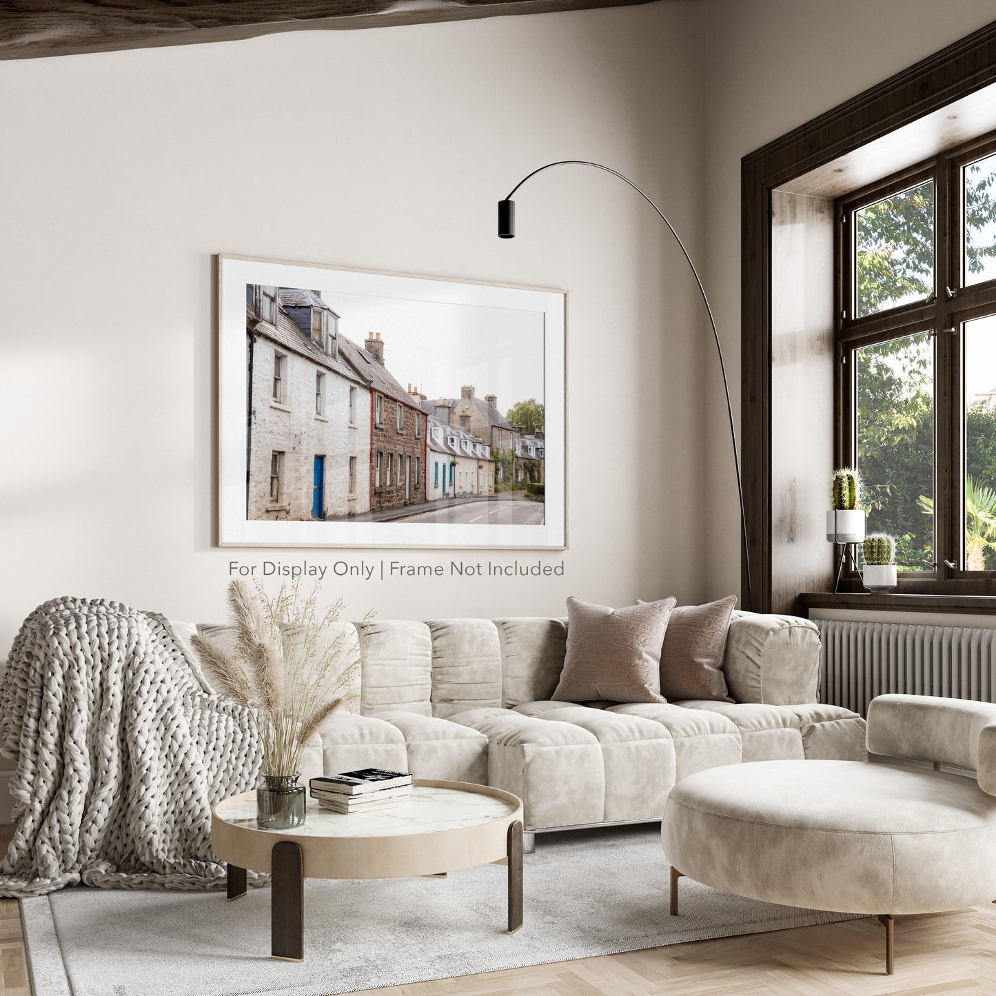 Scottish Village Street Wall Art – Rustic Countryside Architecture Photography Print or Canvas