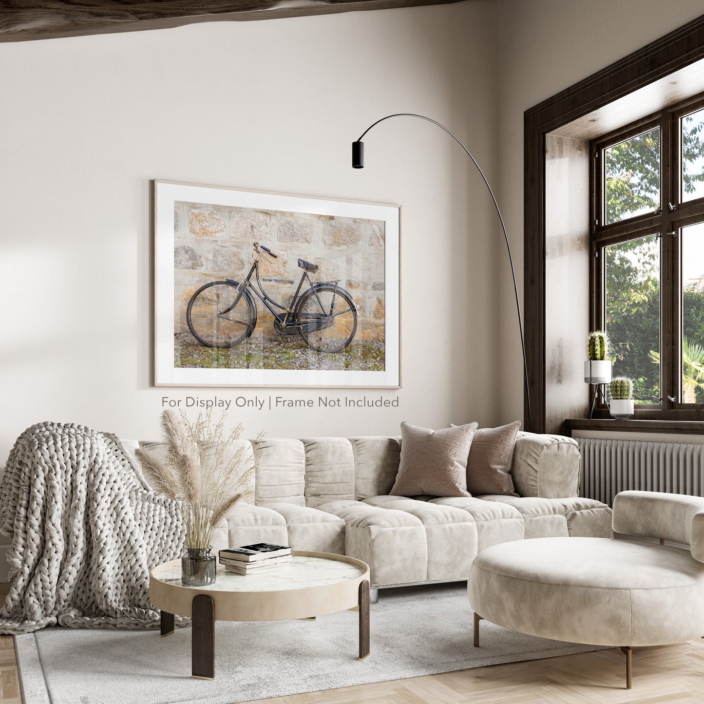 Vintage Bicycle Wall Art – Rustic Countryside Photography Print or Canvas, Farmhouse Decor