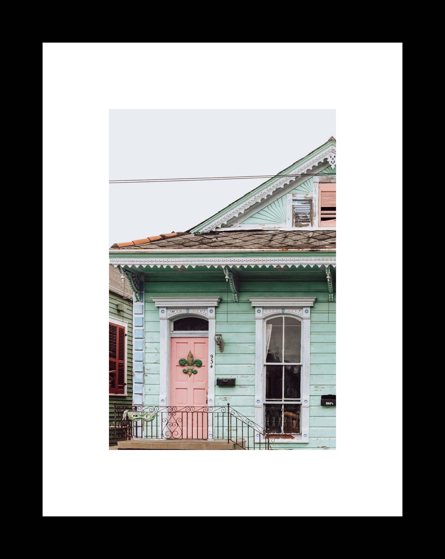 Pink and Blue Cottage | New Orleans Photography Print