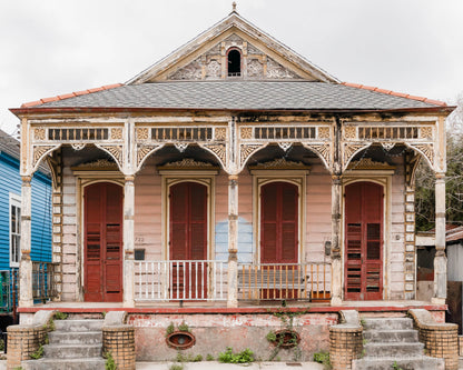 Quirky Pink Cottage | New Orleans Bywater Print