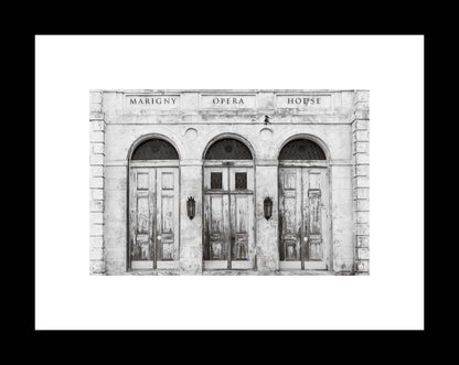 Marigny Opera House | Black and White New Orleans Print