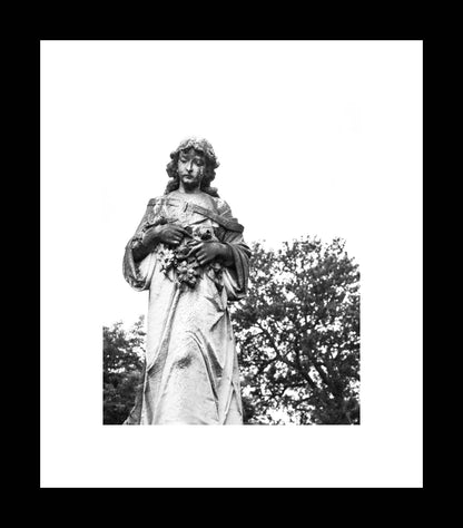 Flower Angel in Black and White | Atlanta Georgia Cemetery Print