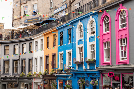 Victoria Street Edinburgh Wall Art – Colorful Scotland Architecture Photography Print or Canvas