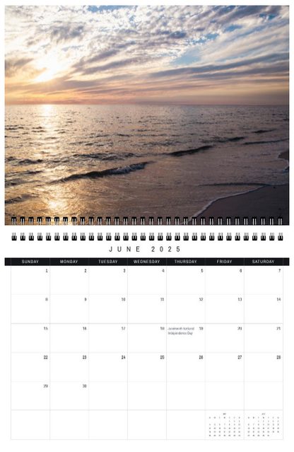 2025 Beach Wall Calendar