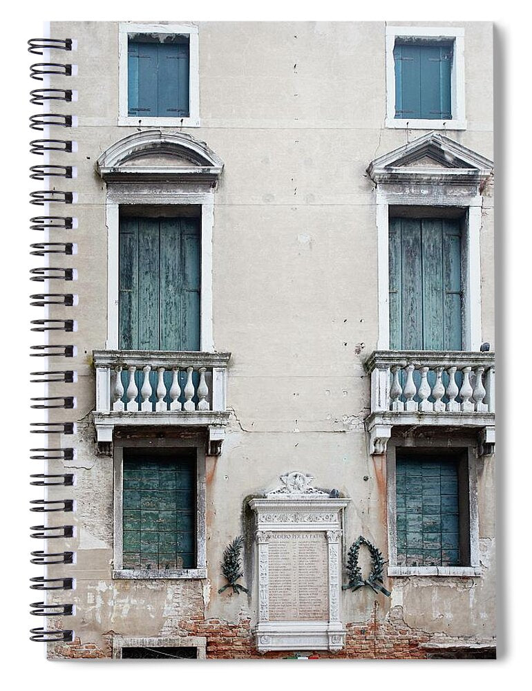 Balconies - Venice Italy - Spiral Notebook