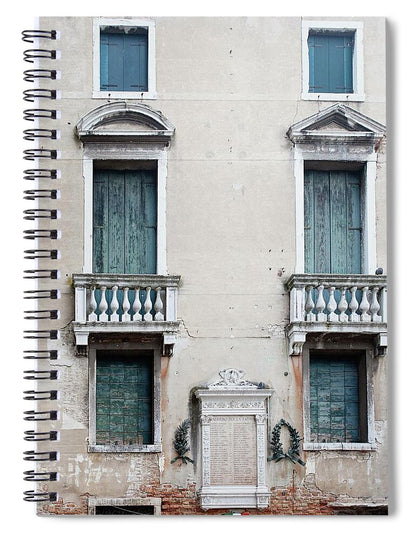Balconies - Venice Italy - Spiral Notebook