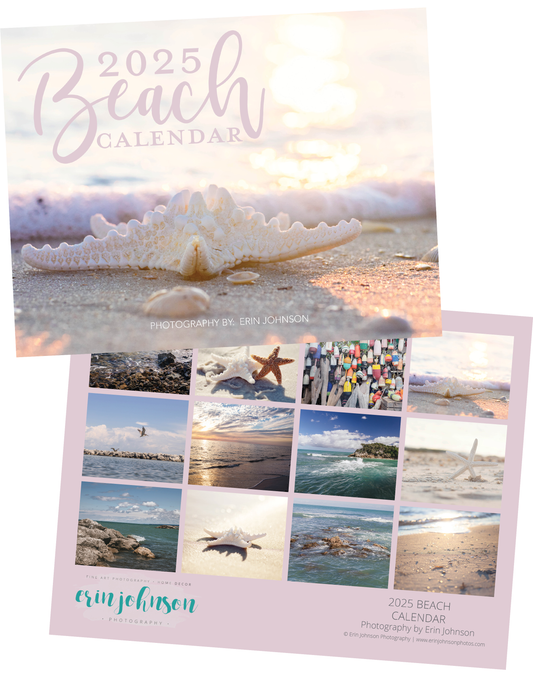 2025 Beach Wall Calendar