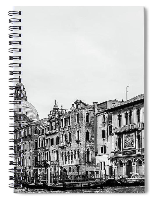 Black and White Grand Canal Venice Italy II - Spiral Notebook