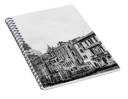 Black and White Grand Canal Venice Italy II - Spiral Notebook