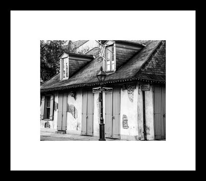 Jean Lafitte Blacksmith Bar | Black and White New Orleans Photograph