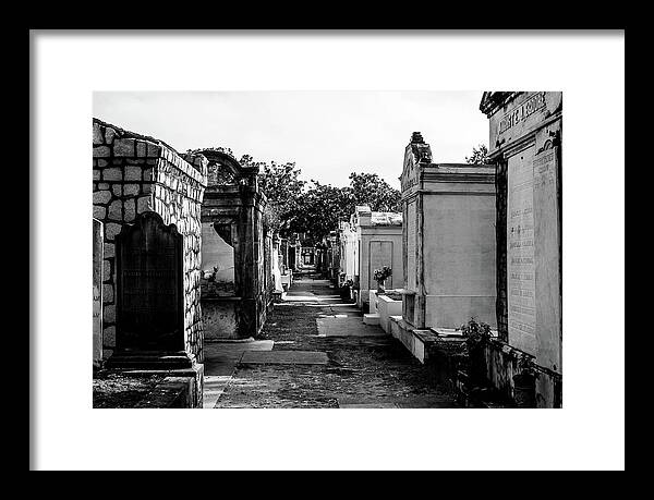 Black and White Lafayette Cemetery, New Orleans - Framed Print