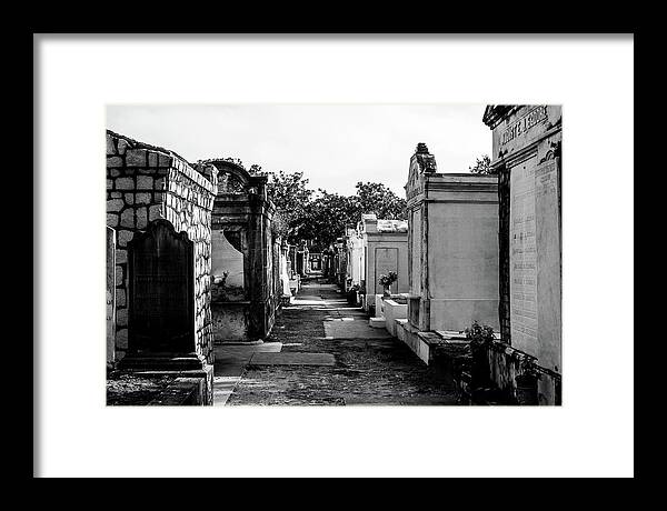 Black and White Lafayette Cemetery, New Orleans - Framed Print