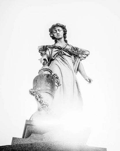 Black and White Angel no. 1 | New Orleans Cemetery Photograph