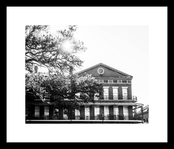 Black and White Pontalba Building | New Orleans Photography
