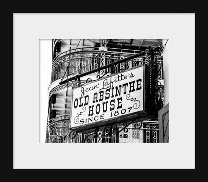 Jean Lafitte Old Absinthe House | Black and White New Orleans Photo
