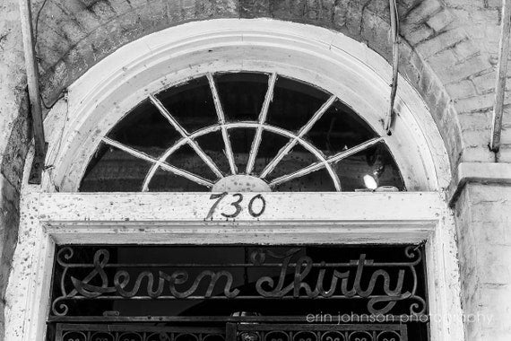 Seven Thirty | Black and White New Orleans Print