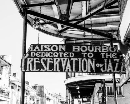 Maison Bourbon in Black and White | New Orleans Photography