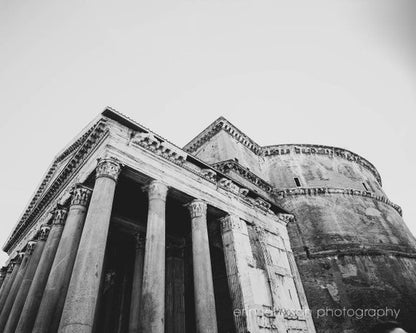 a black and white photo of an old building