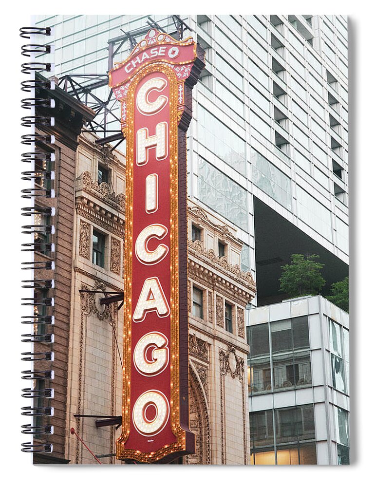 Chicago Theater Sign - Spiral Notebook