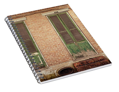 French Quarter Green Door - Spiral Notebook