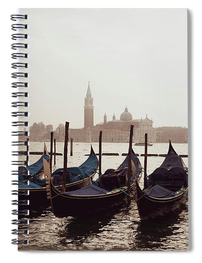 Gondolas in Venice - Color - Spiral Notebook