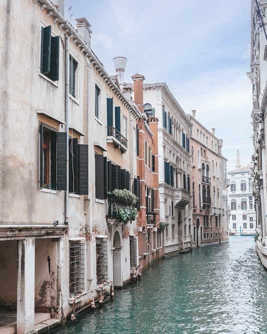 Venice Italy Photography Print, Large Living Room Travel Art, Canal Architecture, Unframed Photo or Gallery Canvas Wrap - eireanneilis