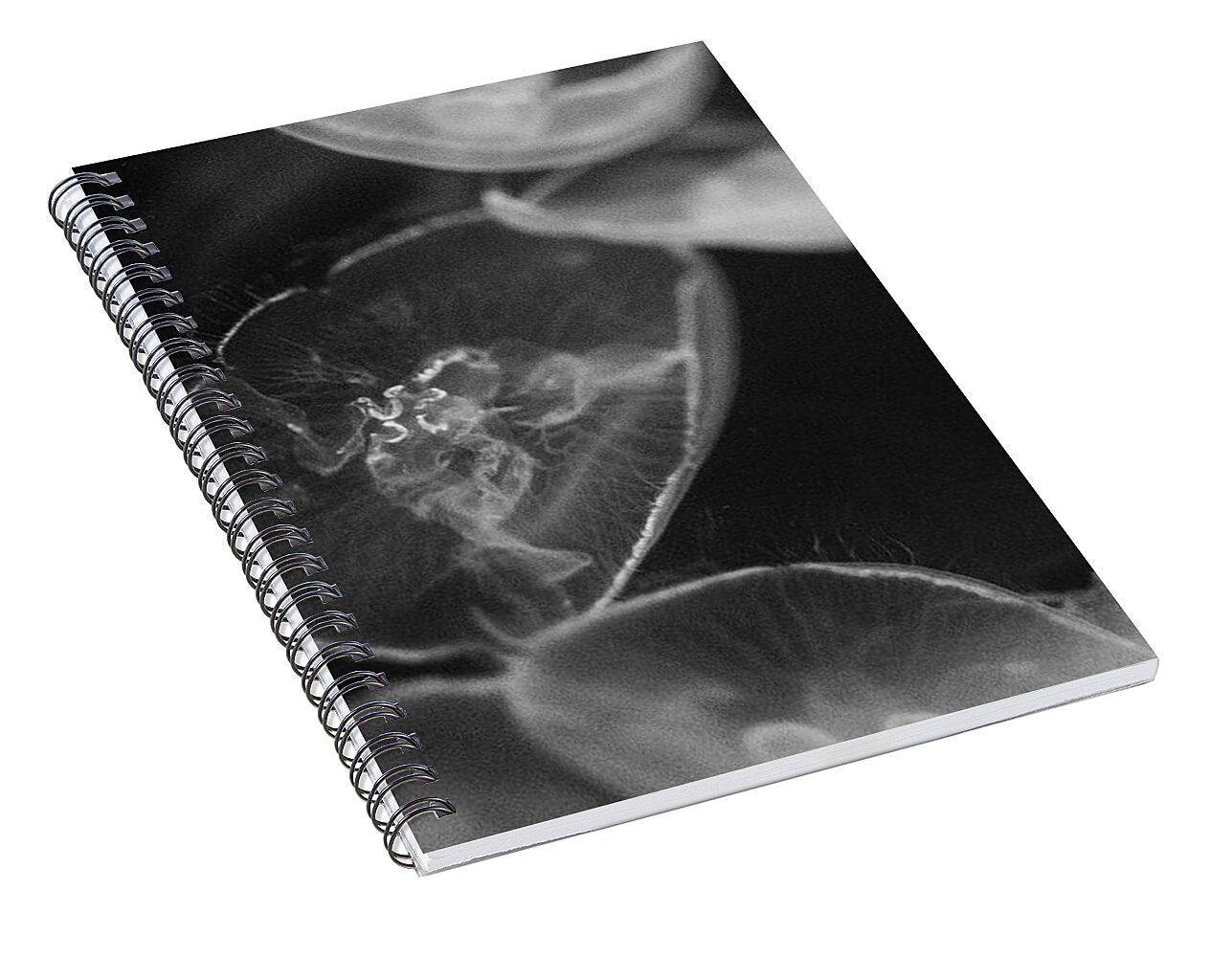 Jellyfish in Black and White I - Spiral Notebook