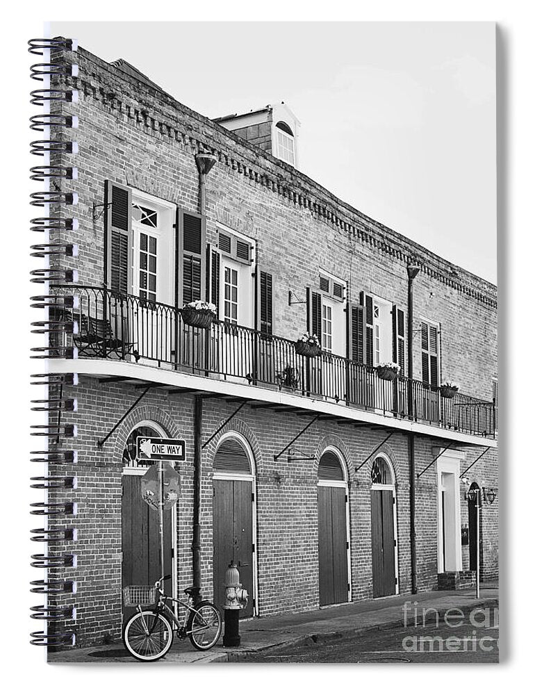 One Way, New Orleans Lousiana French Quarter Print - Spiral Notebook