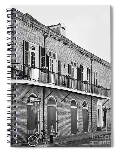 One Way, New Orleans Lousiana French Quarter Print - Spiral Notebook