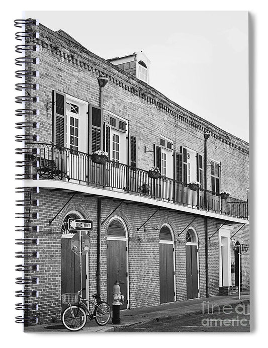 One Way, New Orleans Lousiana French Quarter Print - Spiral Notebook