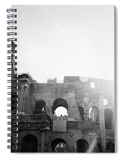 Rome Colosseum Black and White - Spiral Notebook