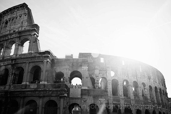 The Colosseum in Black and White | Rome, Italy Photography
