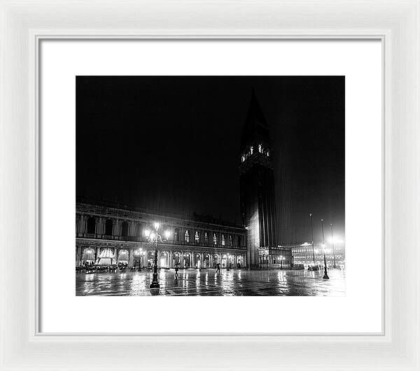 St Marks Square in the Rain - Framed Print