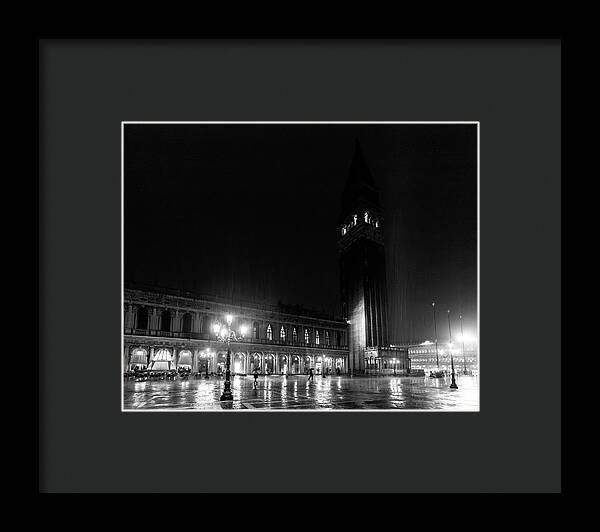 St Marks Square in the Rain - Framed Print