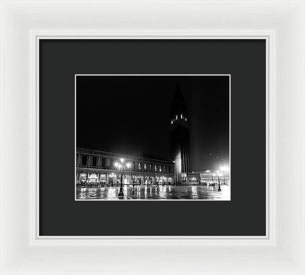 St Marks Square in the Rain - Framed Print