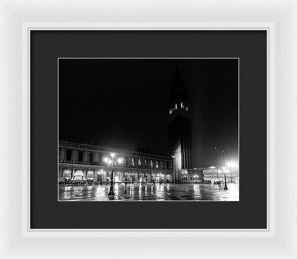 St Marks Square in the Rain - Framed Print