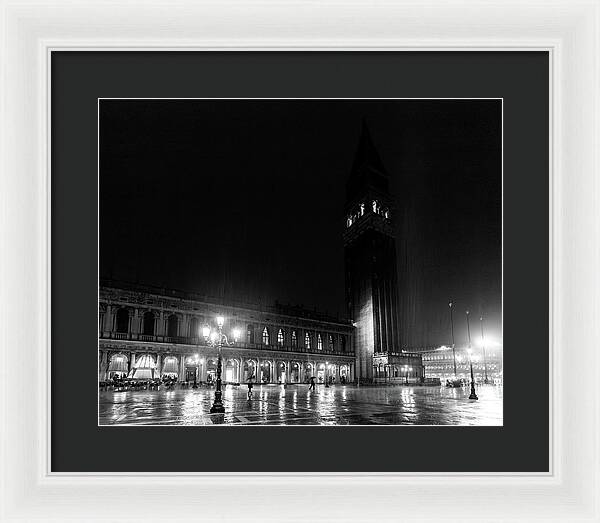 St Marks Square in the Rain - Framed Print