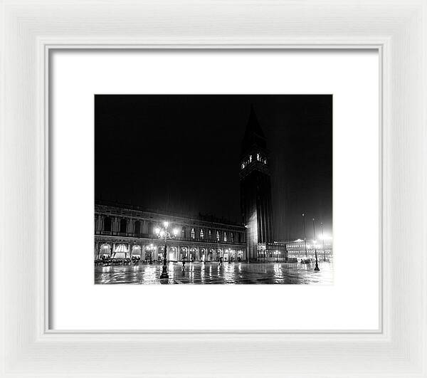 St Marks Square in the Rain - Framed Print