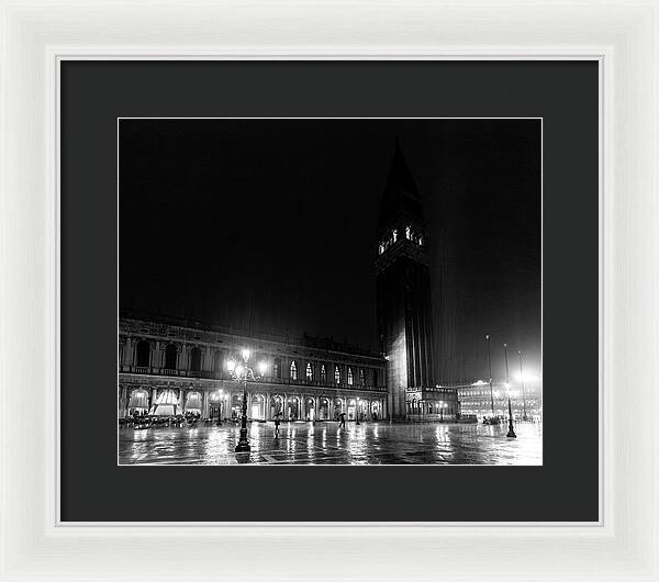 St Marks Square in the Rain - Framed Print