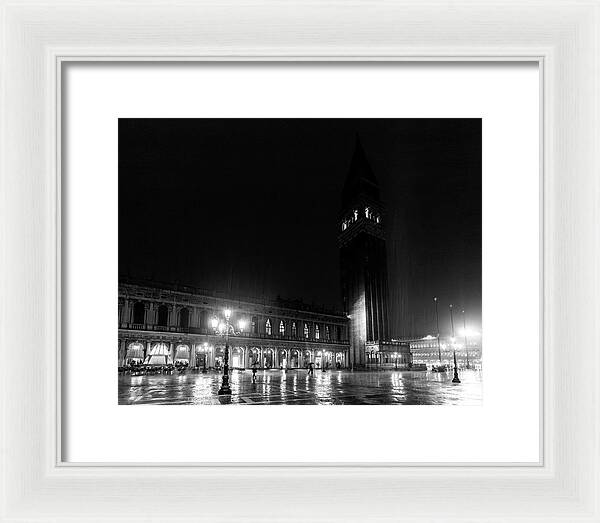 St Marks Square in the Rain - Framed Print