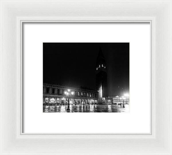 St Marks Square in the Rain - Framed Print