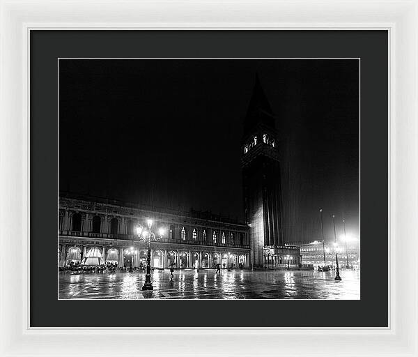 St Marks Square in the Rain - Framed Print