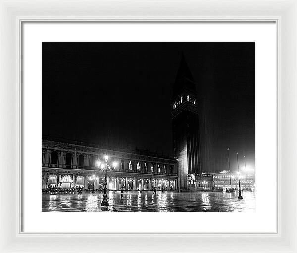 St Marks Square in the Rain - Framed Print